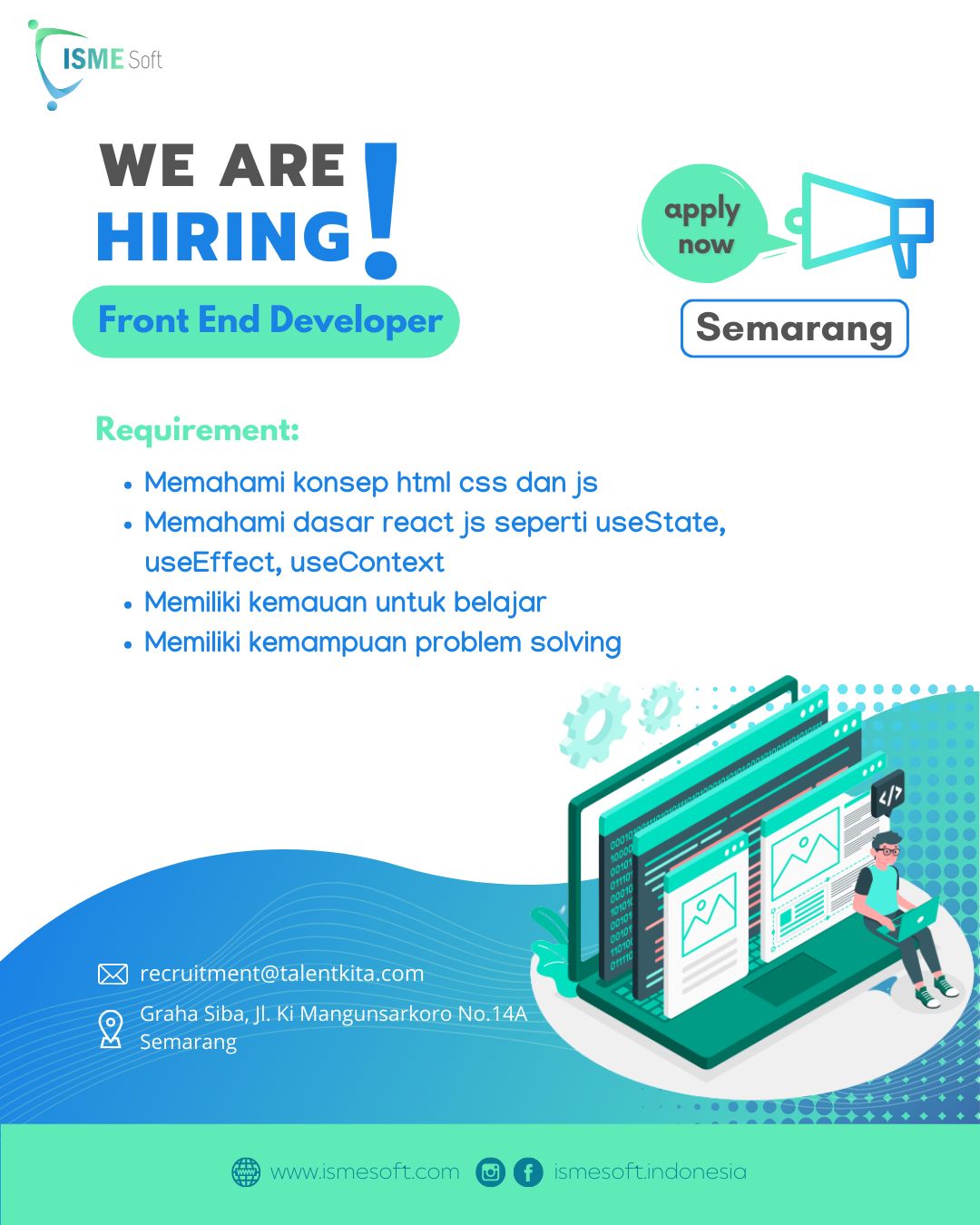 Front End Developer @ PT Talenta Informasi Teknologi, Tbk