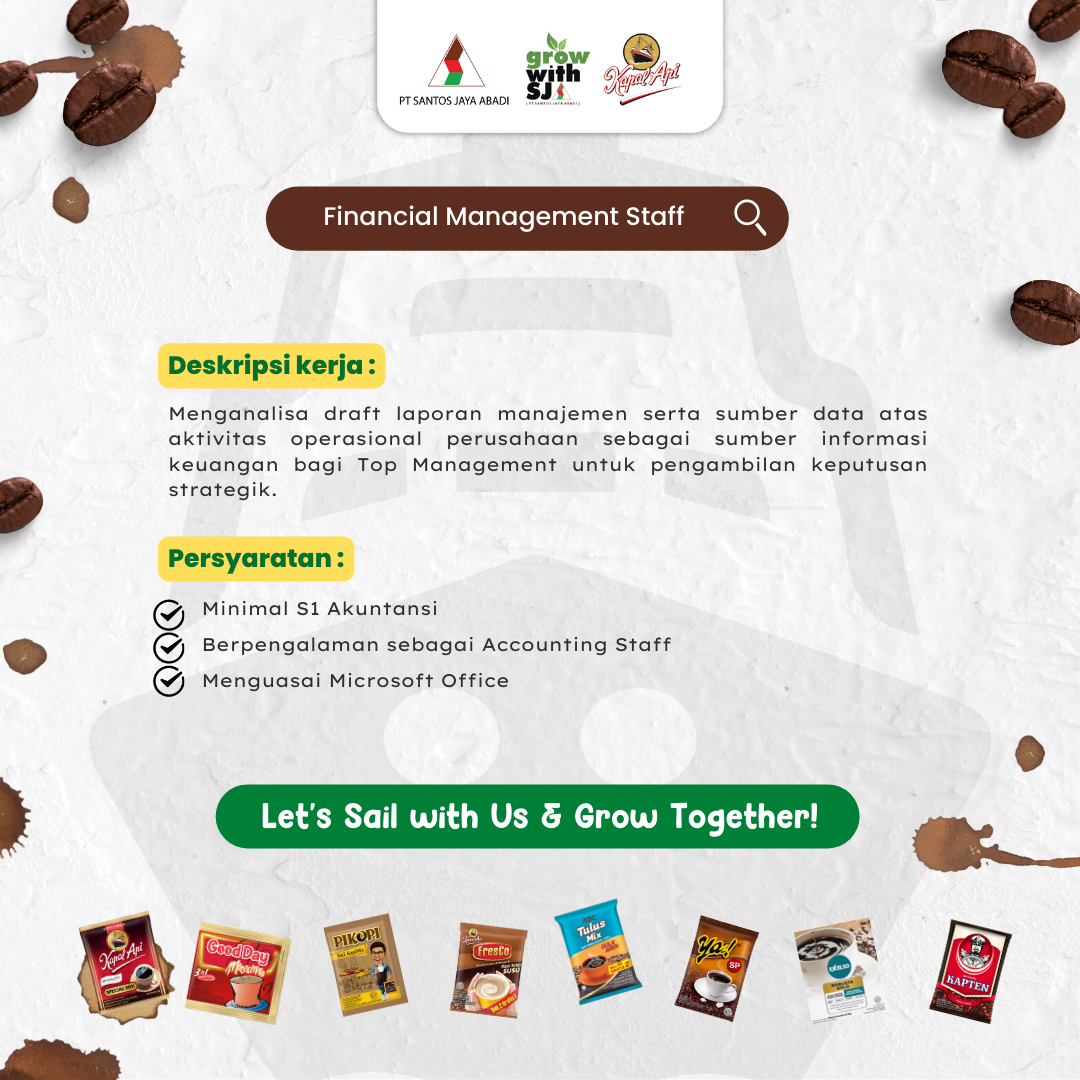 Financial mangement Staff @ PT Santos Jaya Abadi