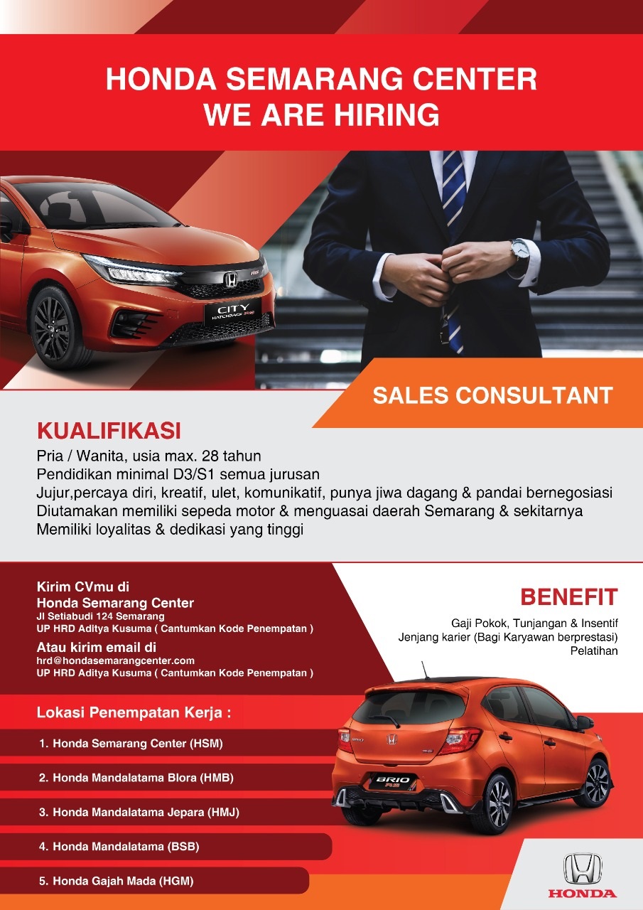 Sales Consultant @ Honda Semarang Center