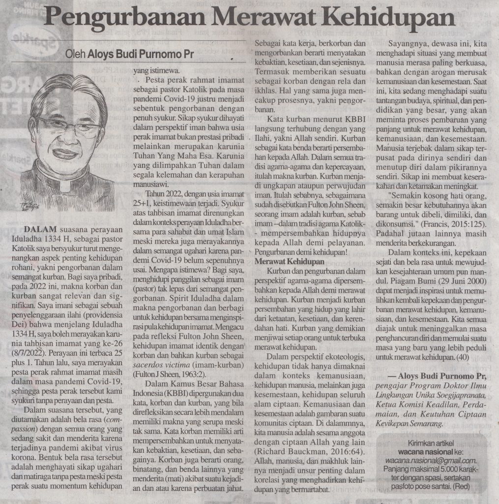 Pengurbanan Merawat Kehidupan