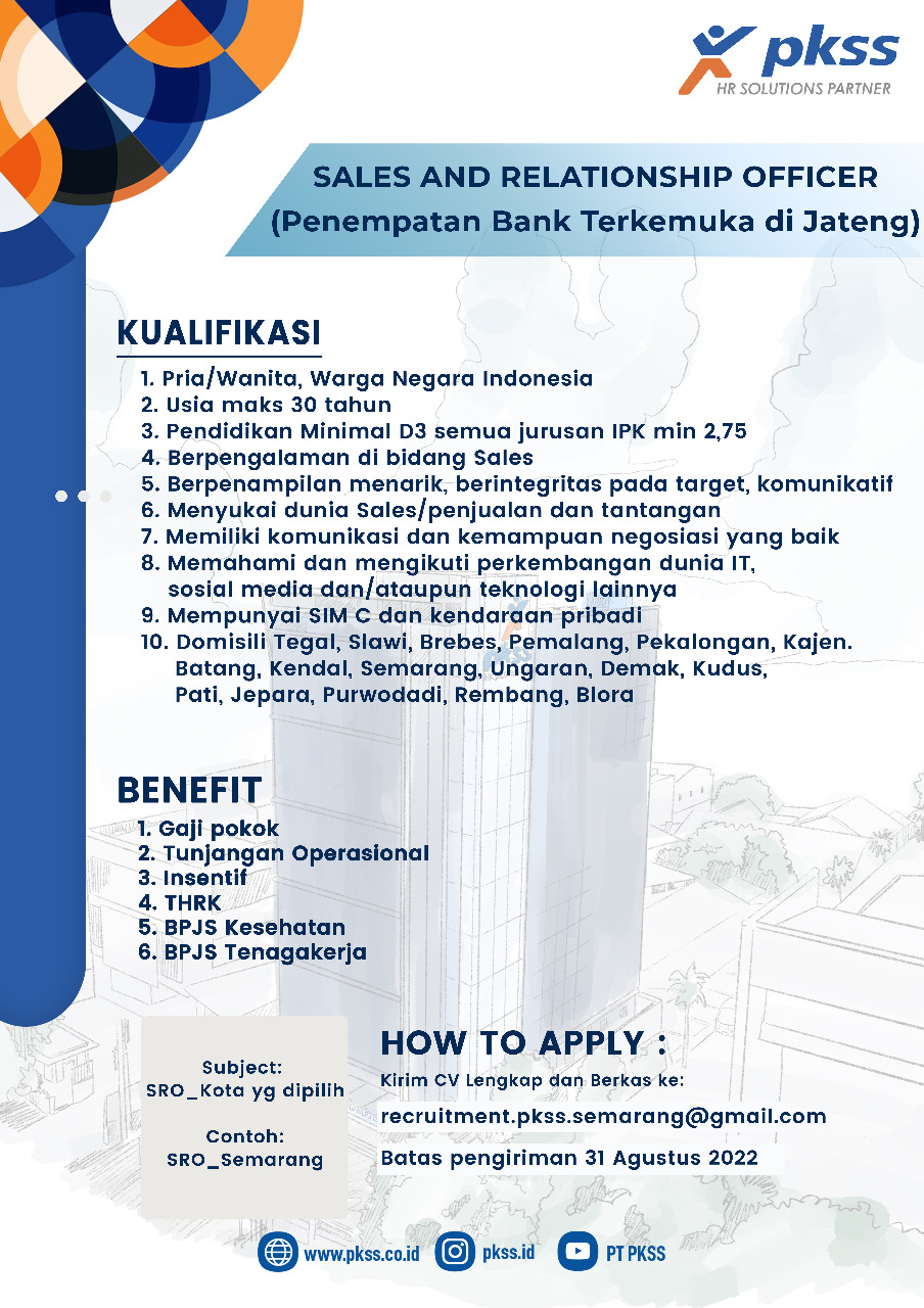 Sales And Relationship Officer @ PKKS