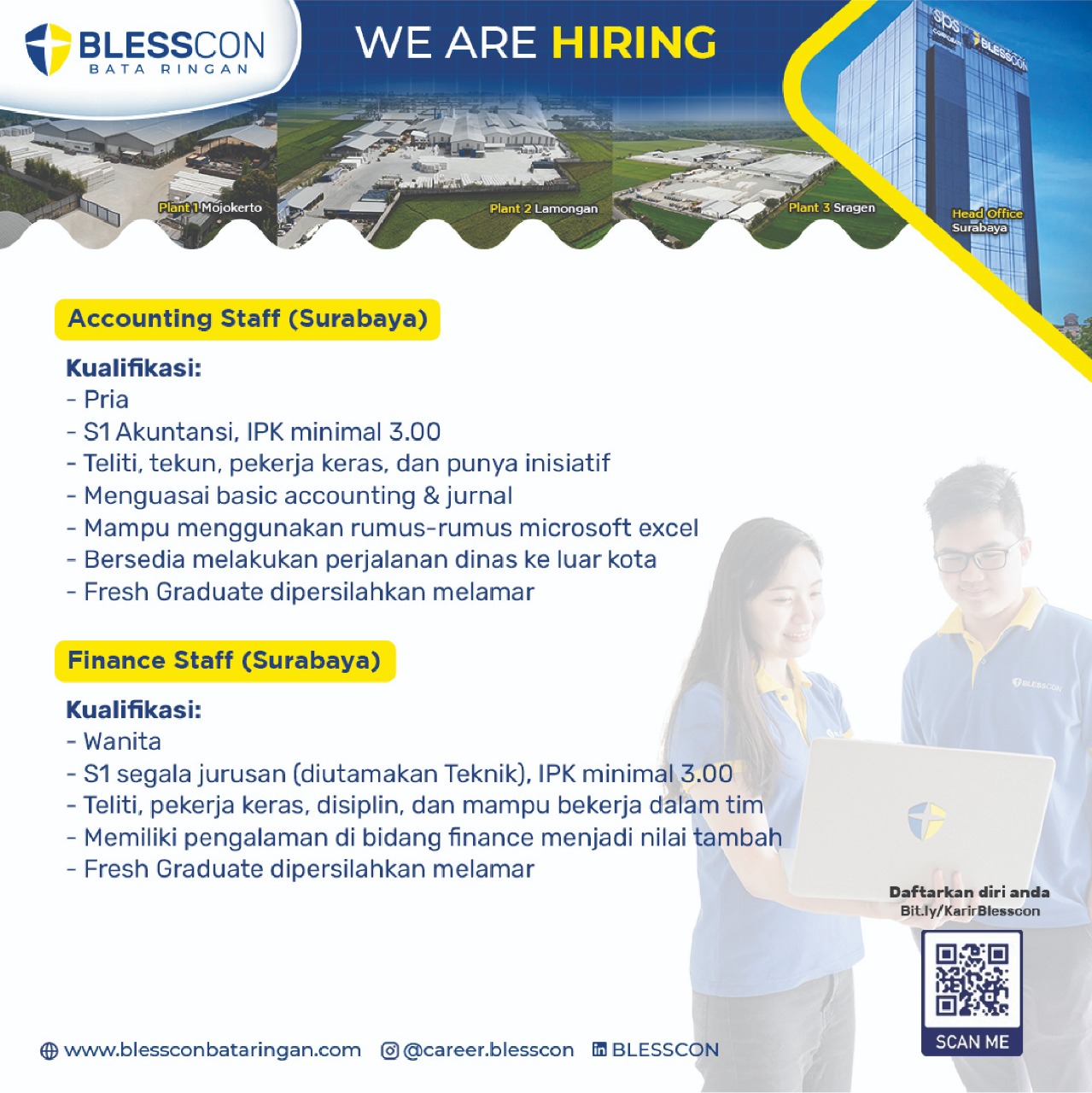 Accounting Staff & Finance Staff @BLESSCON