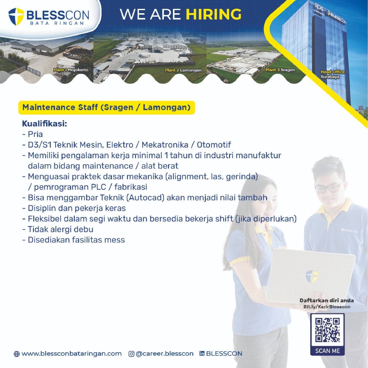 Maintenance Staff @ Blesscon Bata Ringan