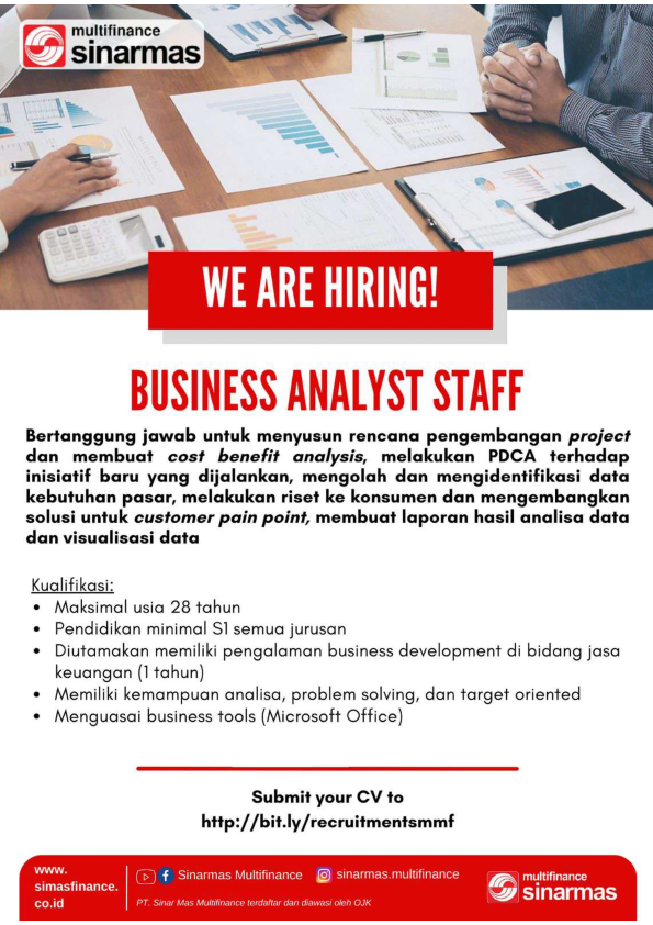 Bussines Analyst Staff @ Sinarmas Multifinance