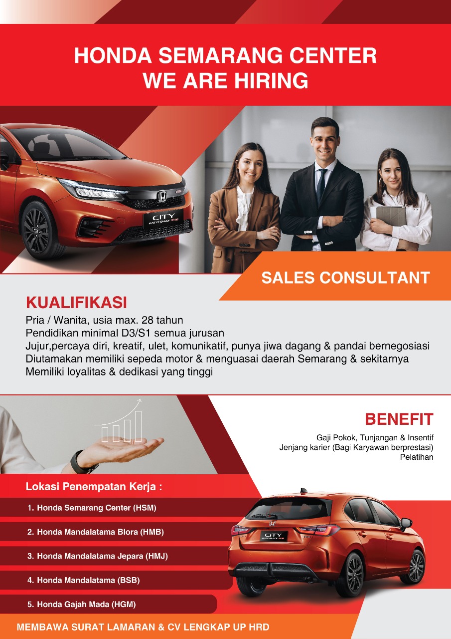 Sales Consultant @ Honda Semarang Center