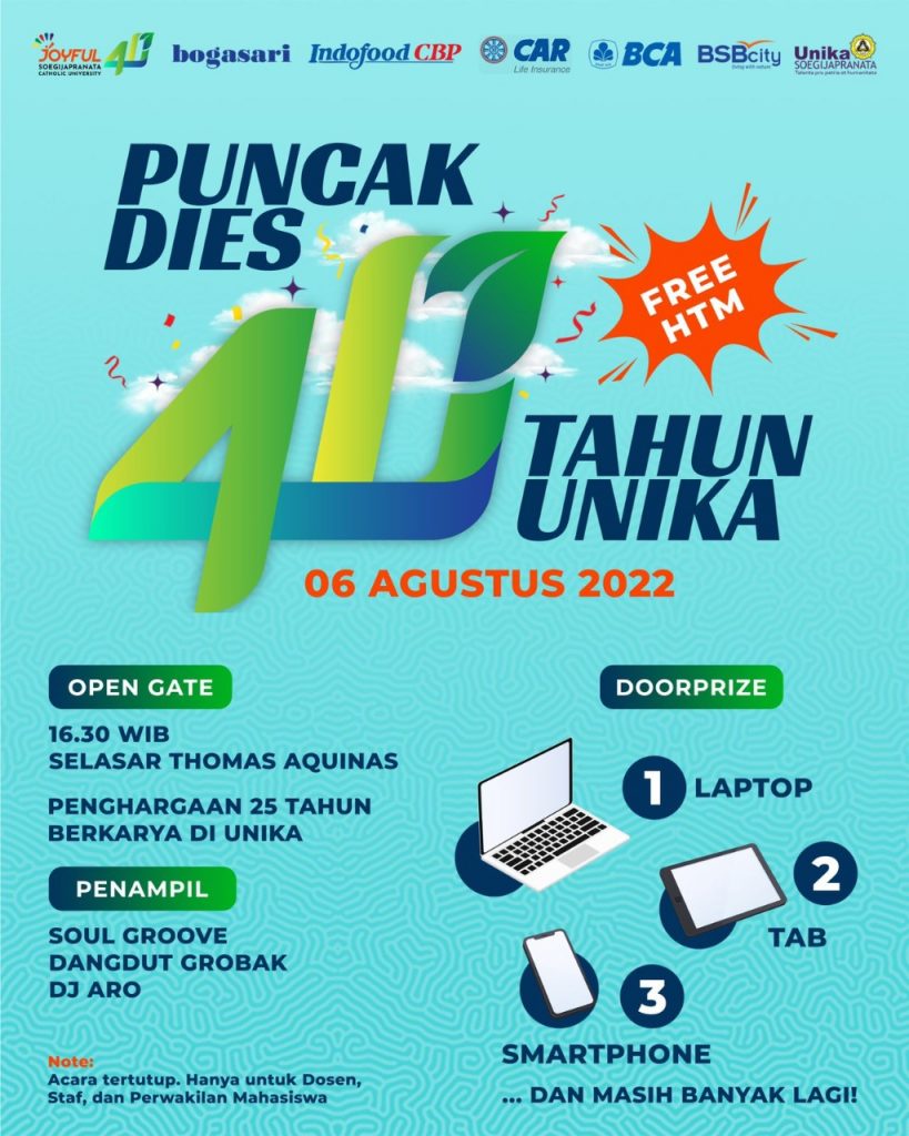Memperingati Dies Natalis ke 40, Unika Soegijapranata Gelar Berbagai Acara