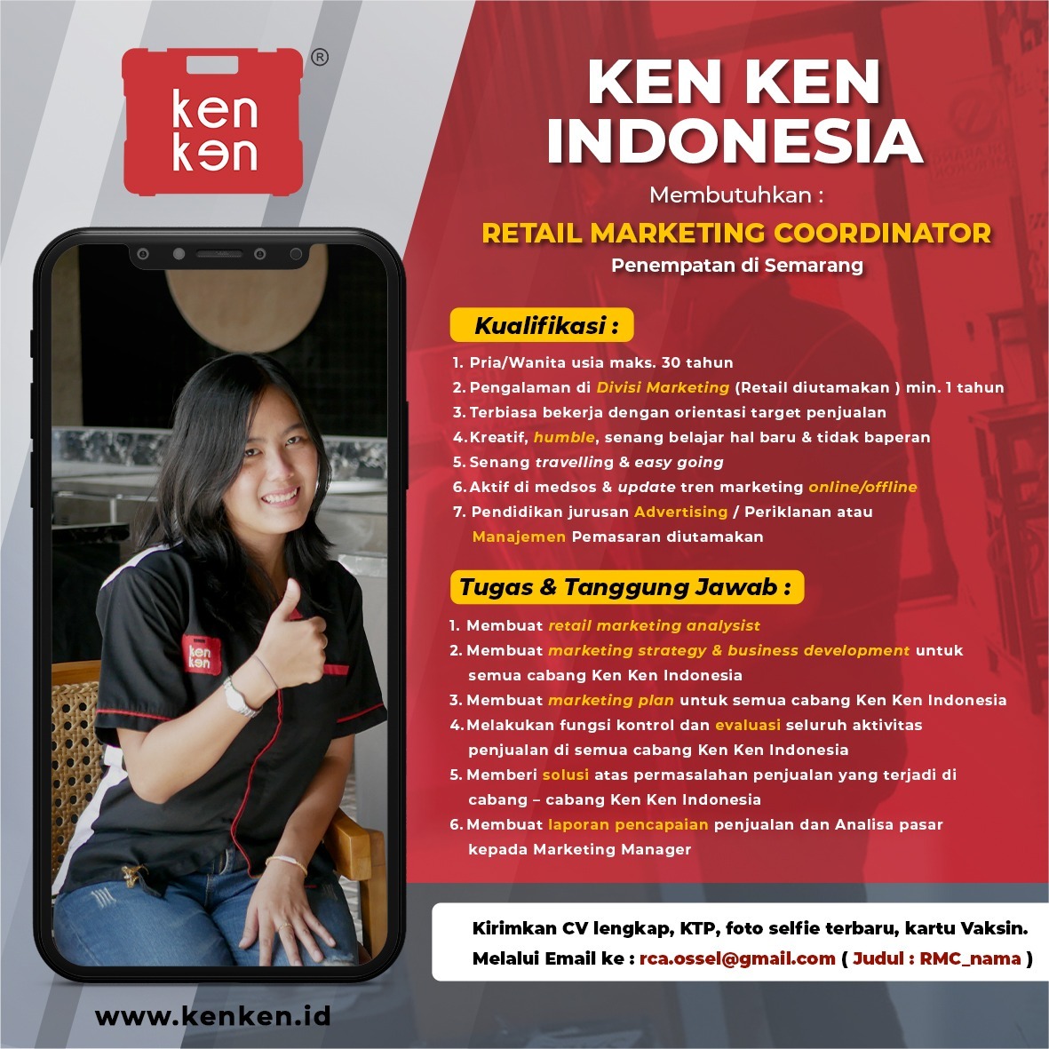 Retail marketing Coordinator @KEN KEN INDONESIA