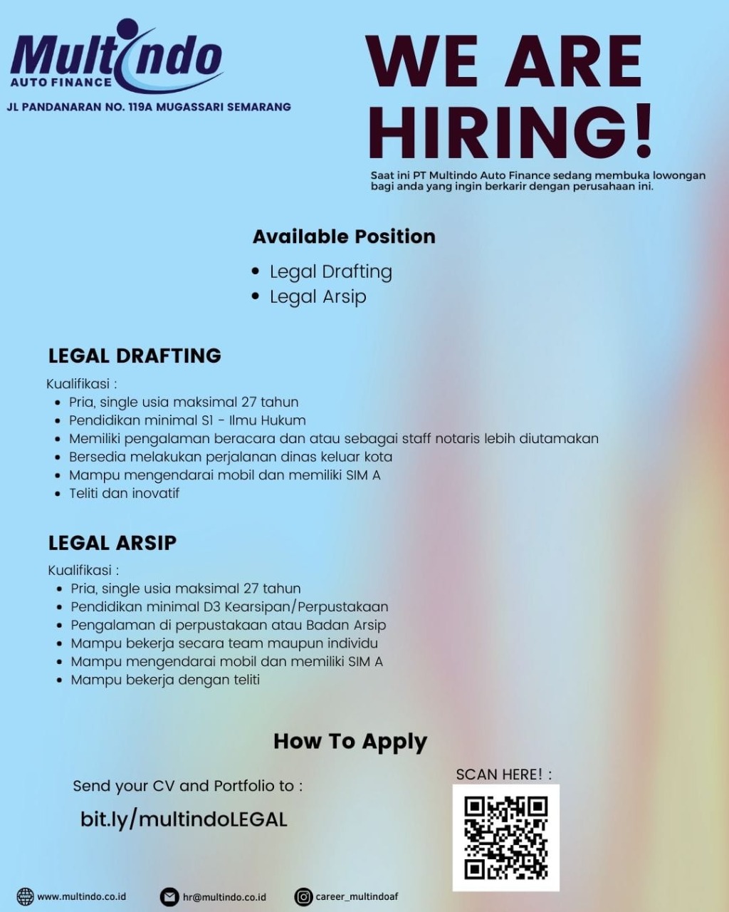 LEGAL DRAFTING & LEGAL ARSIP @PT MULTINDO AUTO FINANCE