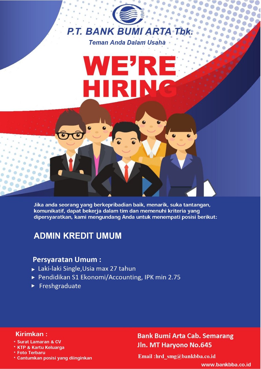 ADMIN KREDIT UMUM @PT. BANK BUMI ARTA Tbk
