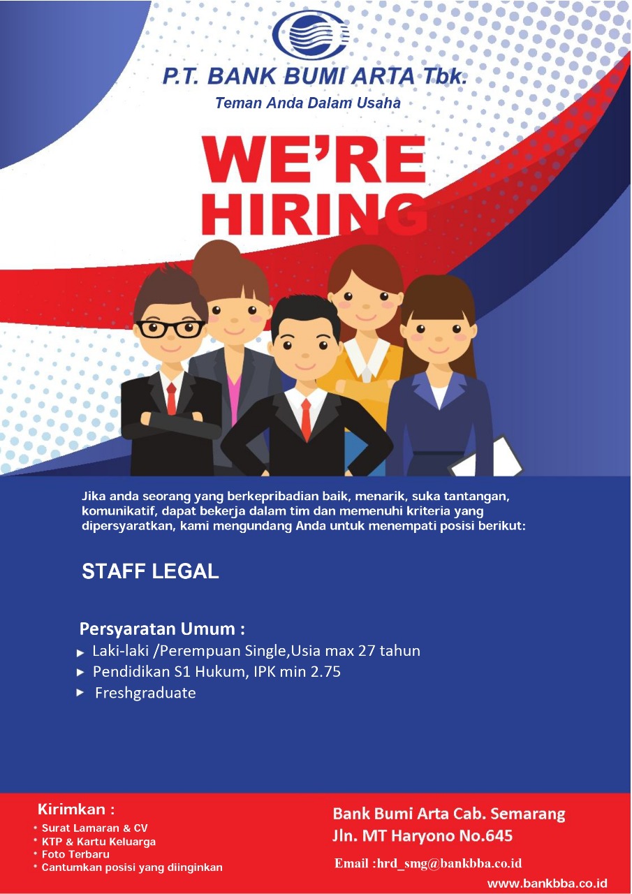 STAFF LEGAL @PT. BANK BUMI ARTA Tbk