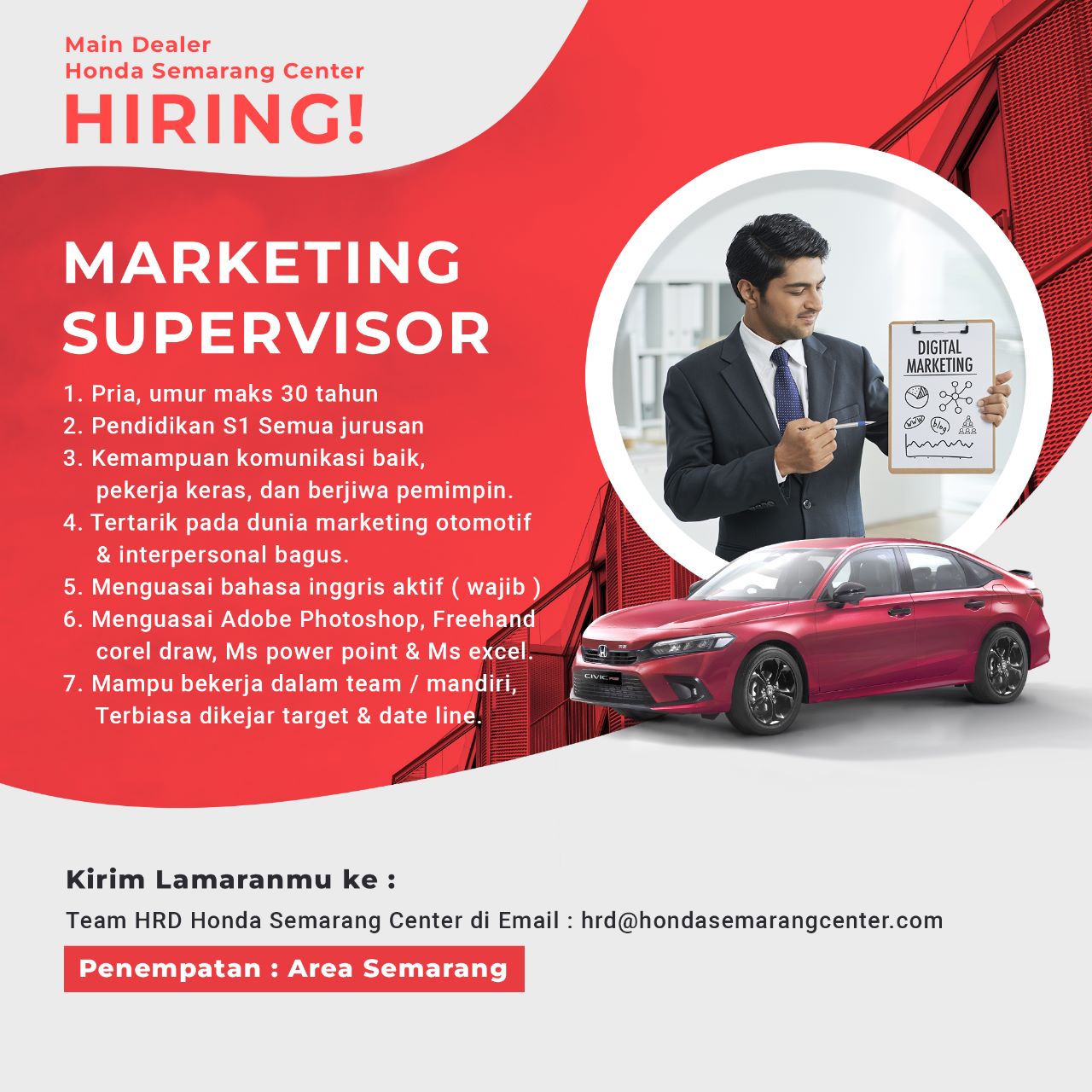 MARKETING SUPERVISOR @HONDA_SEMARANG_CENTER