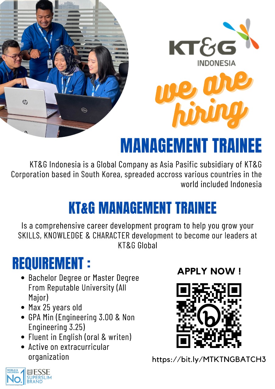 MANAGEMENT TRAINEE @PT. KOREA TOMORROW & GLOBAL INDONESIA