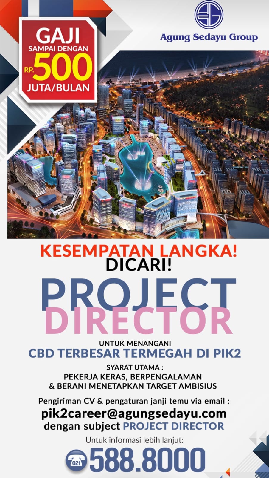 Project Director @Agung_Sedayu_Group