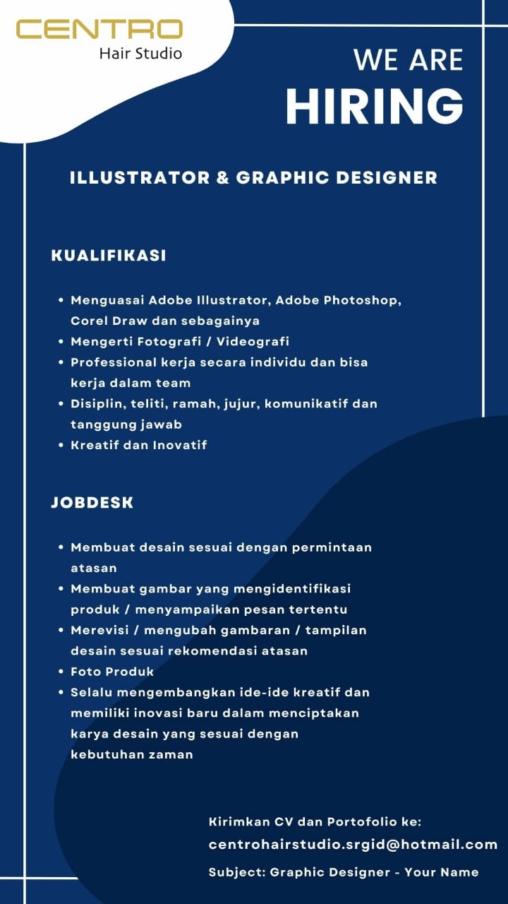 ILLESTRATOR & GRAPHIC DESIGNER@CENTRO HAIR STUDIO