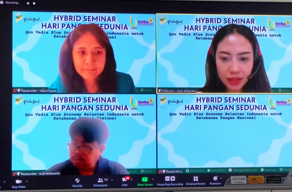 PMTP Gelar Webinar Nasional ; Quo Vadis Blue Economy – Kelautan Indonesia untuk Ketahanan Pangan Nasional
