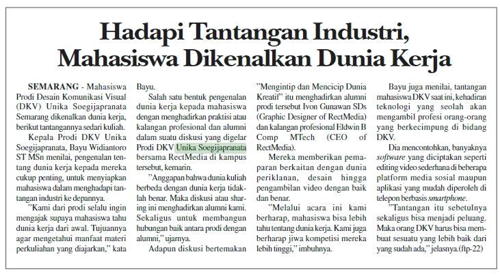 Hadapi Tantangan Industri, Mahasiswa Dikenalkan Dunia Kerja