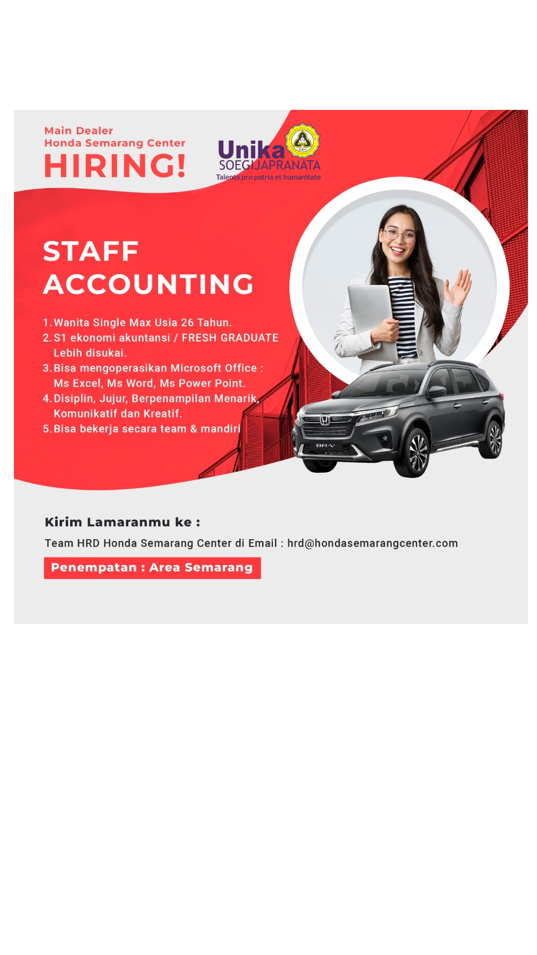 Staff Accounting @Honda Semarang Center