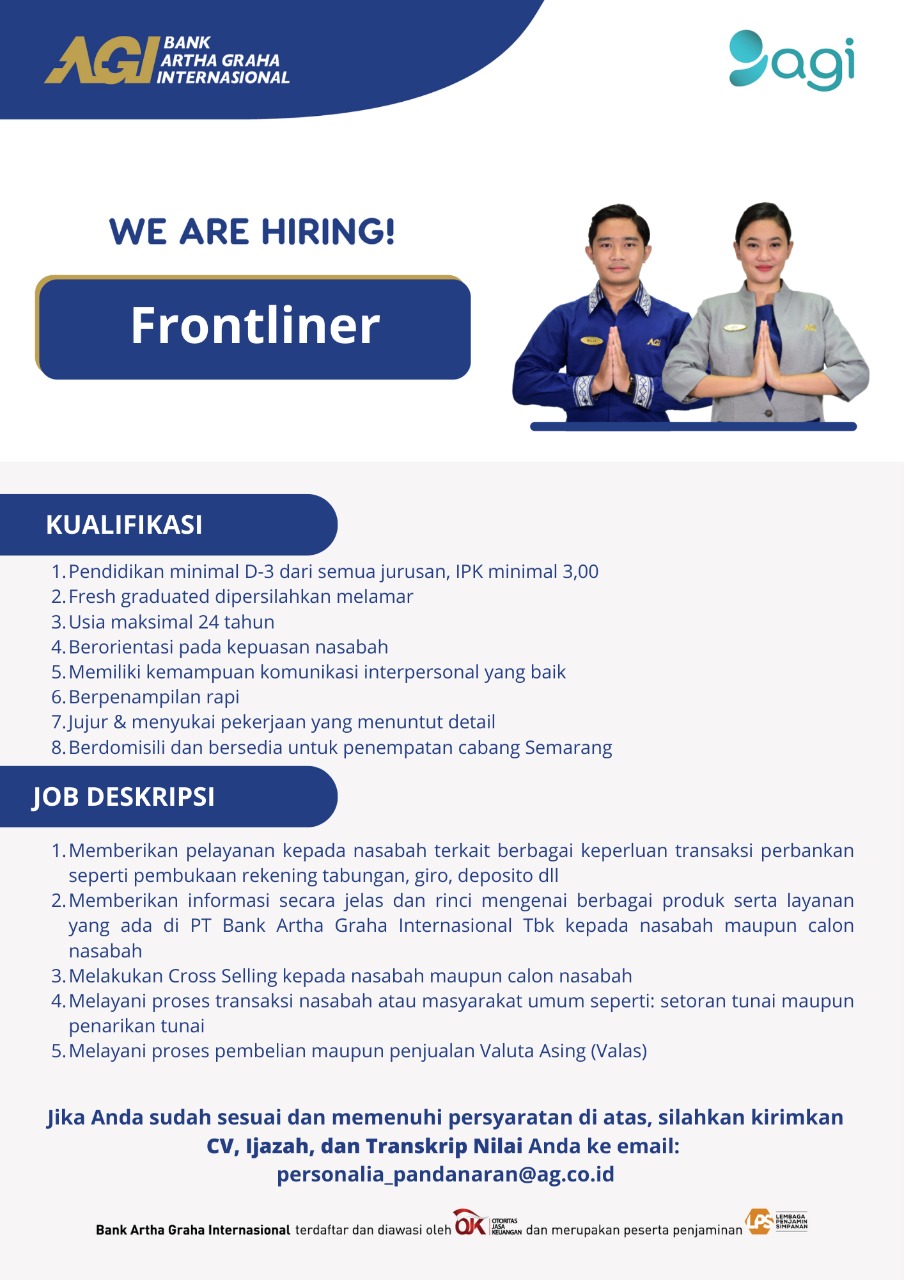 FRONTLINER@BANK ARTHA GRAHA INTERNASIONAL
