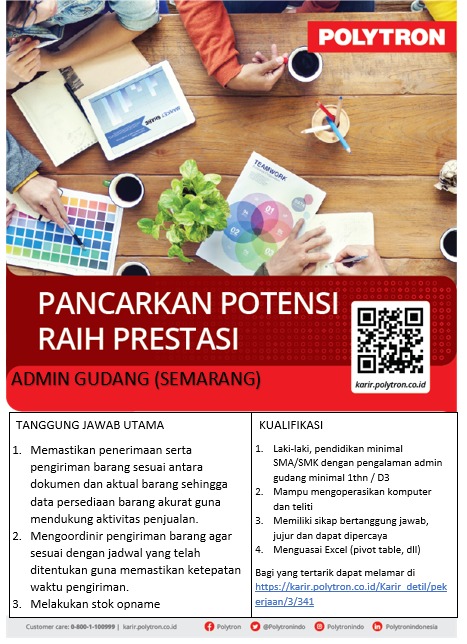 Admin Gudang @Polytron