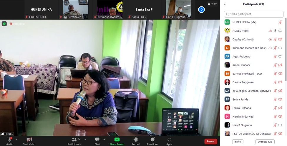Magister Hukum Kesehatan Unika Soegijapranata Gelar Temu Kangen Alumni