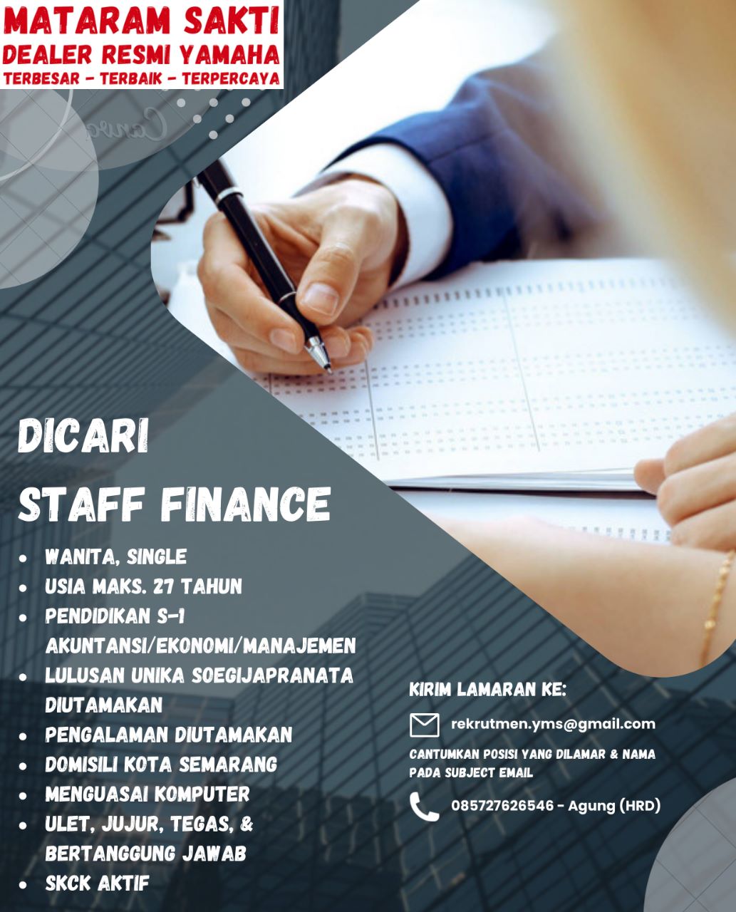 Staff Finance @MATARAM SAKTI