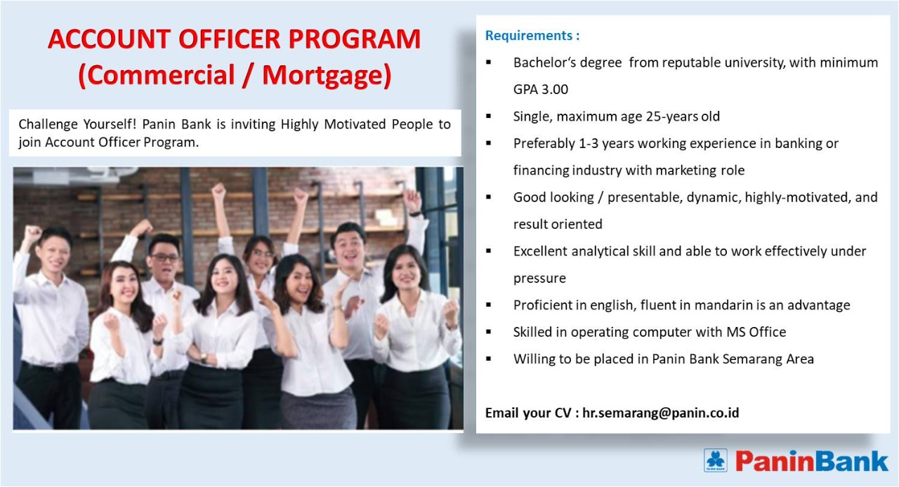 Account Officer Program , Personal Banker, Teller, CS, SMB Acc officer @BANK PANIN