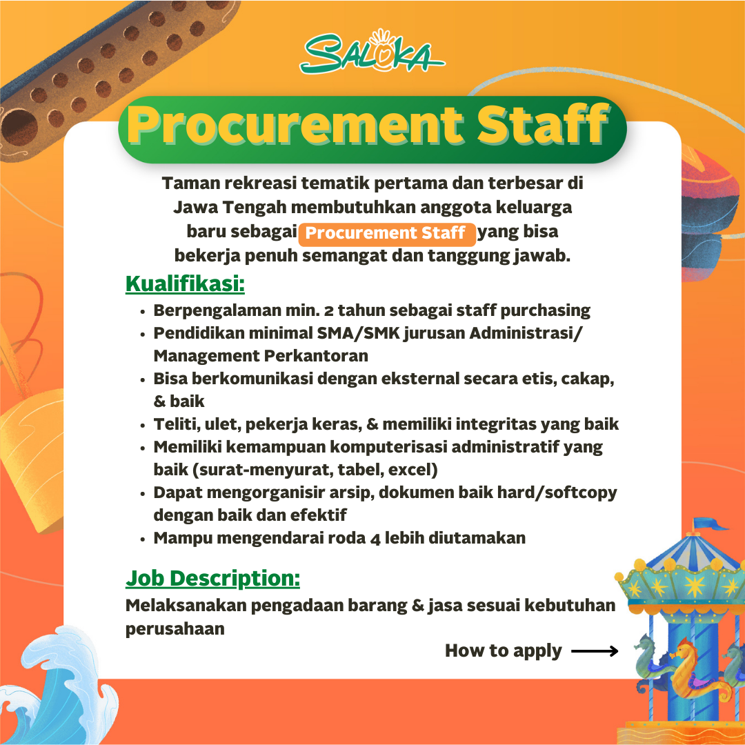 Procurement Staff & Supervisor @SALOKA