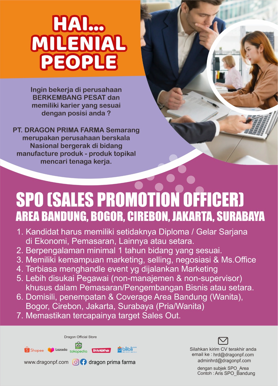 Sales Promotion Officer @PT DRAGON PRIMA FARMA