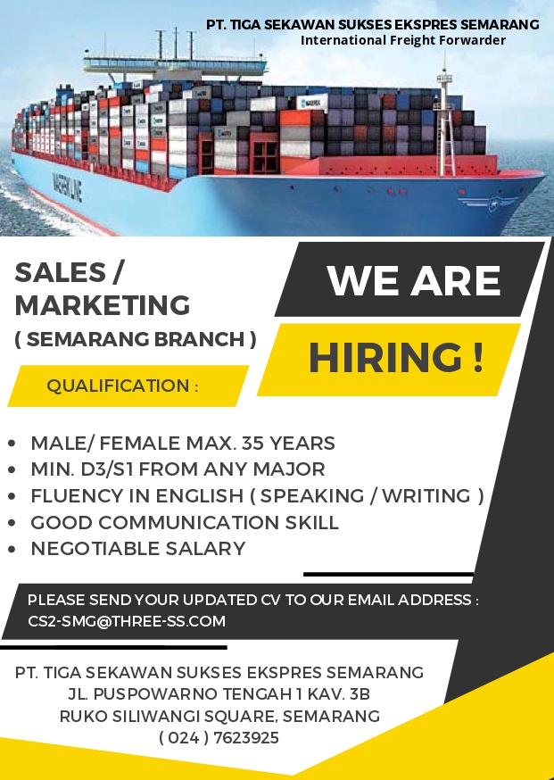 Sales/Marketing @PT. TIGA SEKAWAN SUKSES EKSPRES SEMARANG