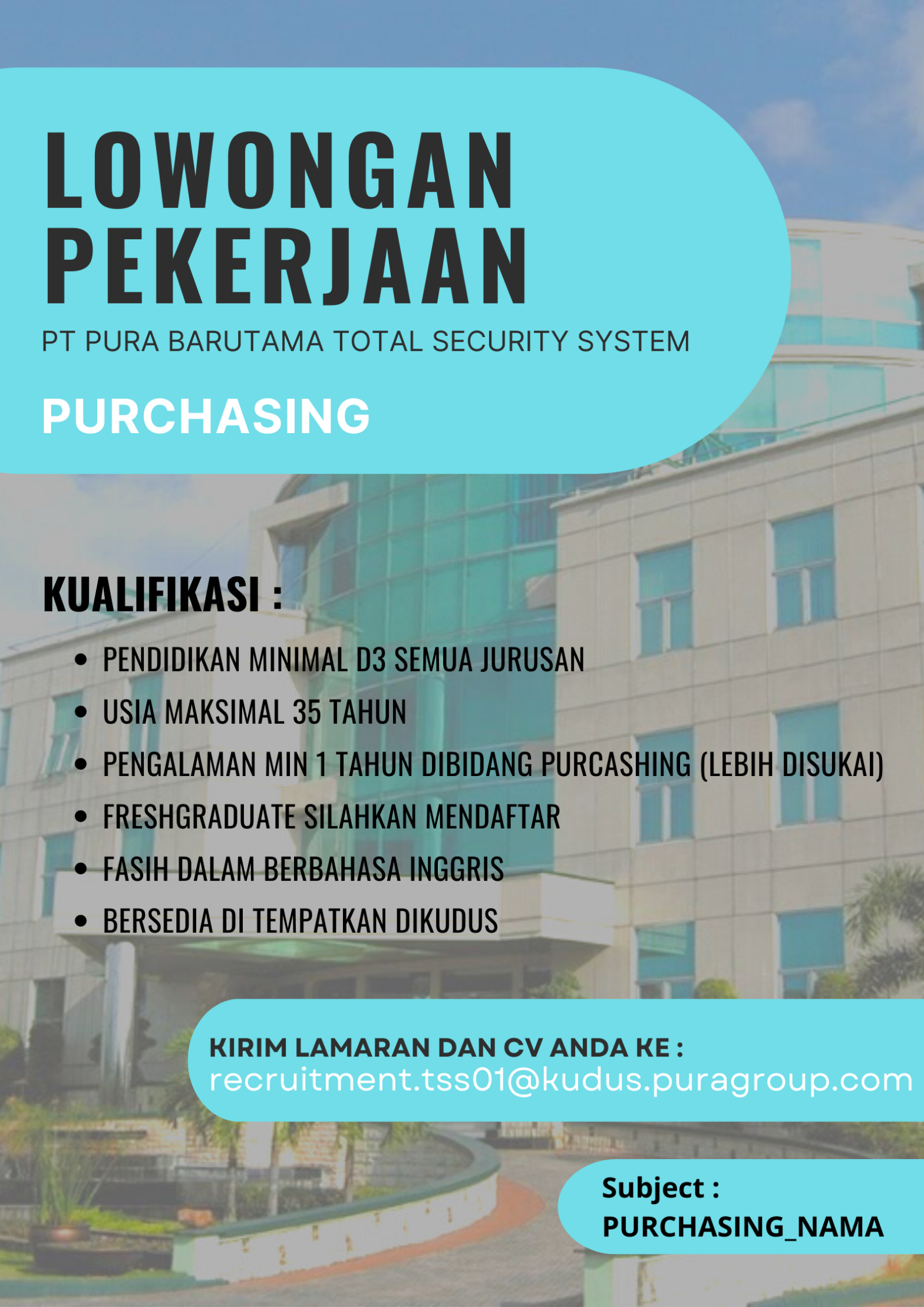 Purchasing @PT PURA BARUTAMA