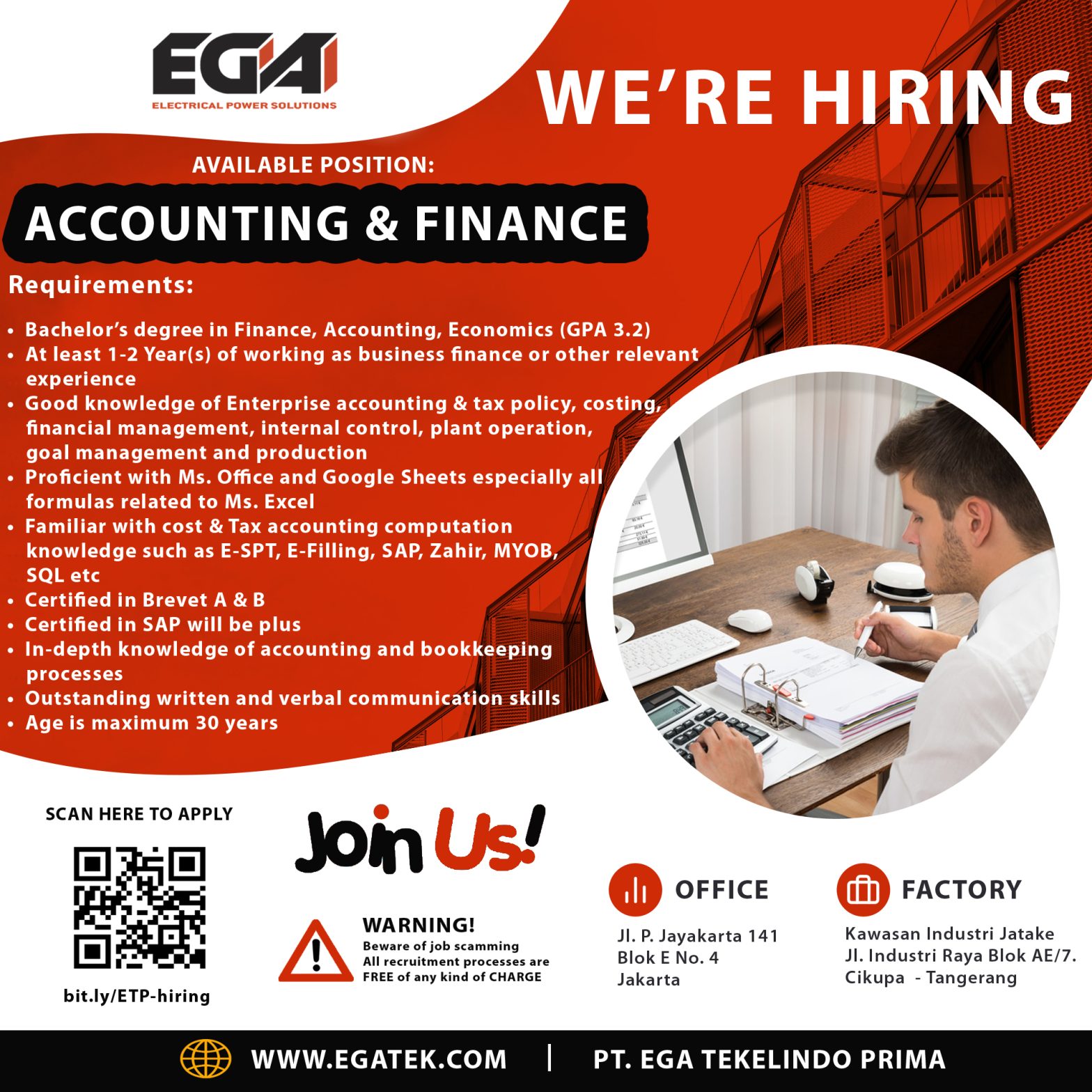 Accounting & Finance @EGA Electrical Power Solutions