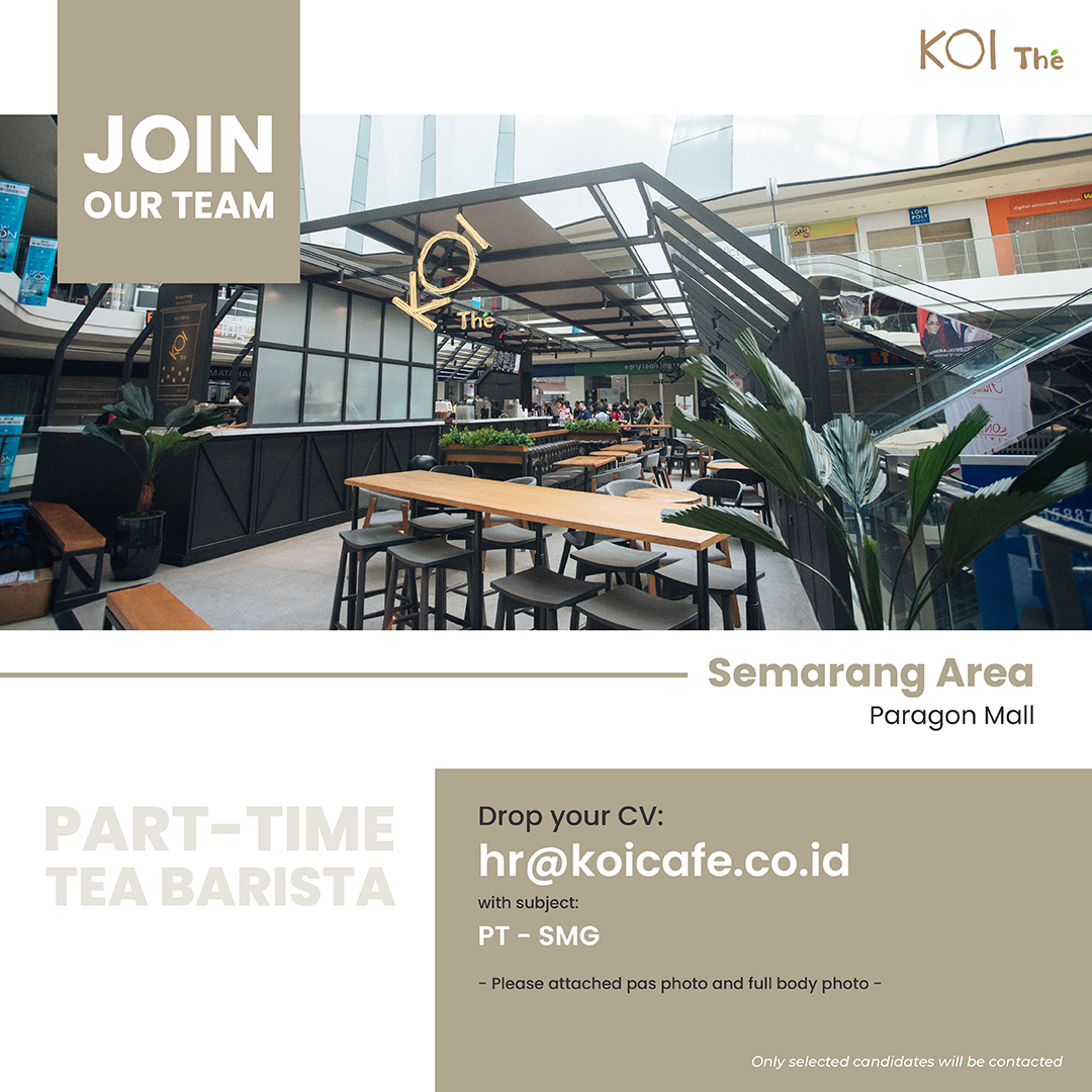 Part Time Barista @KOI CAFE