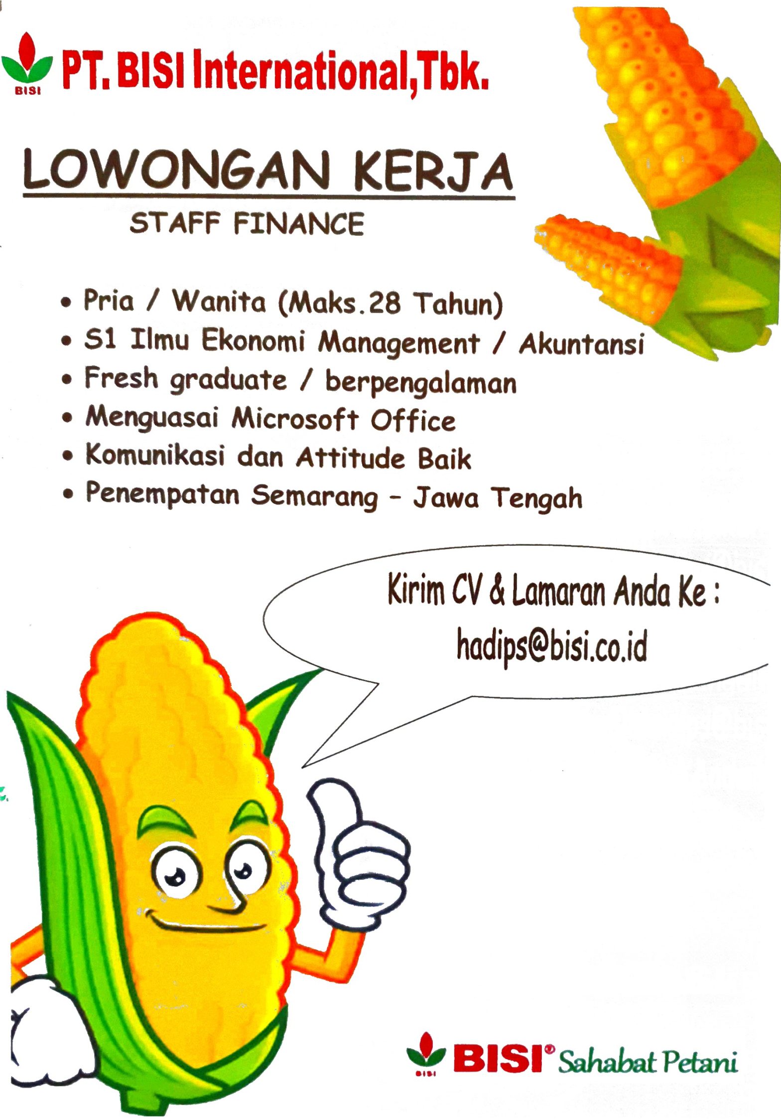 Staff Finance @PT. BISI INTERNASIONAL