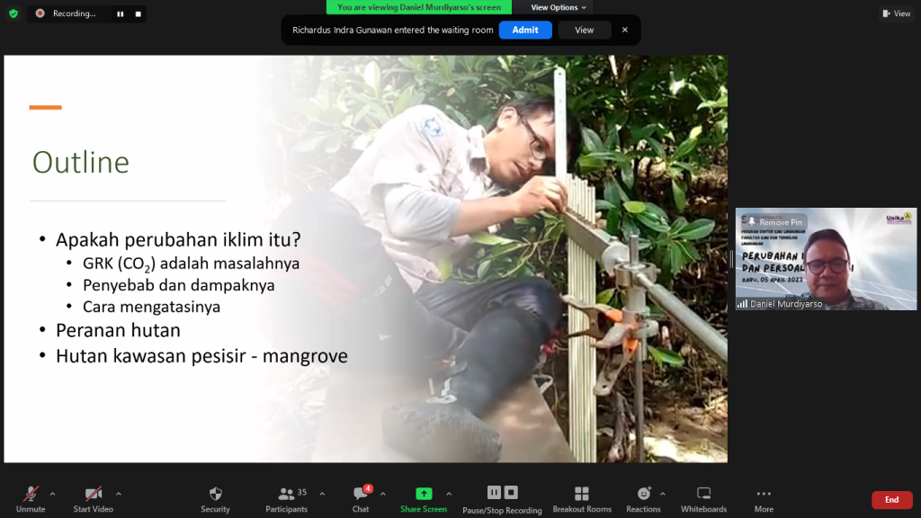 SCU Ajak Masyarakat Peduli Lingkungan Melalui Webinar “Perubahan Iklim dan Persoalan Energi”