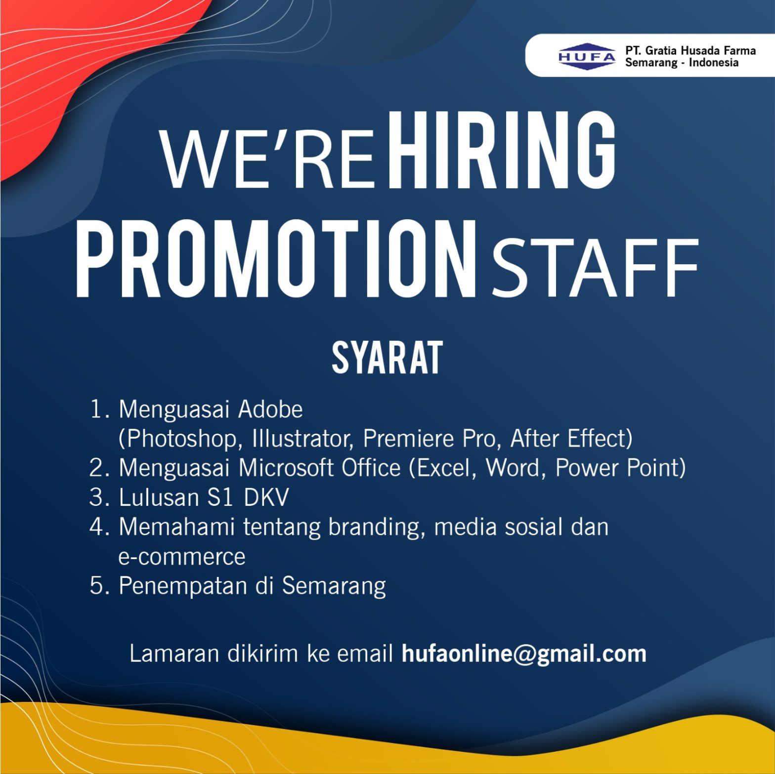 Promotion Staff @PT. GRATIA HUSADA FARMA