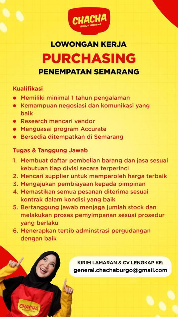 Purchasing @ CHACHA BUBUR GORENG