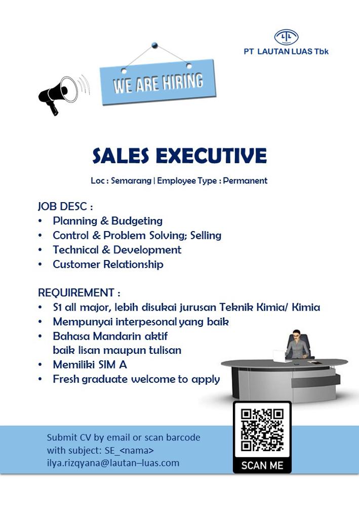 Sales Executive @PT LAUTAN LUAS Tbk