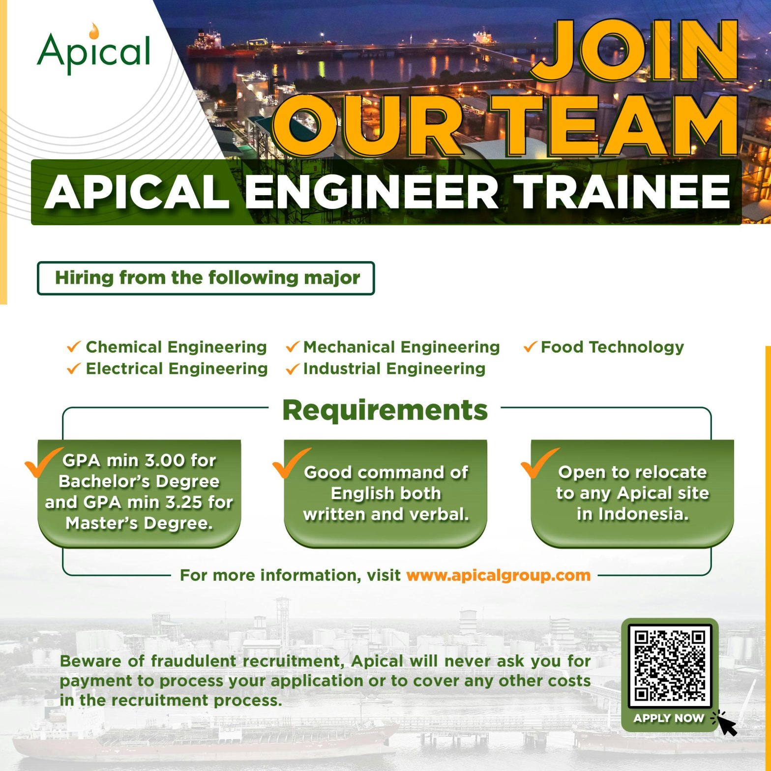 Electrical & Industrial Engineering , Food Technology @Apical