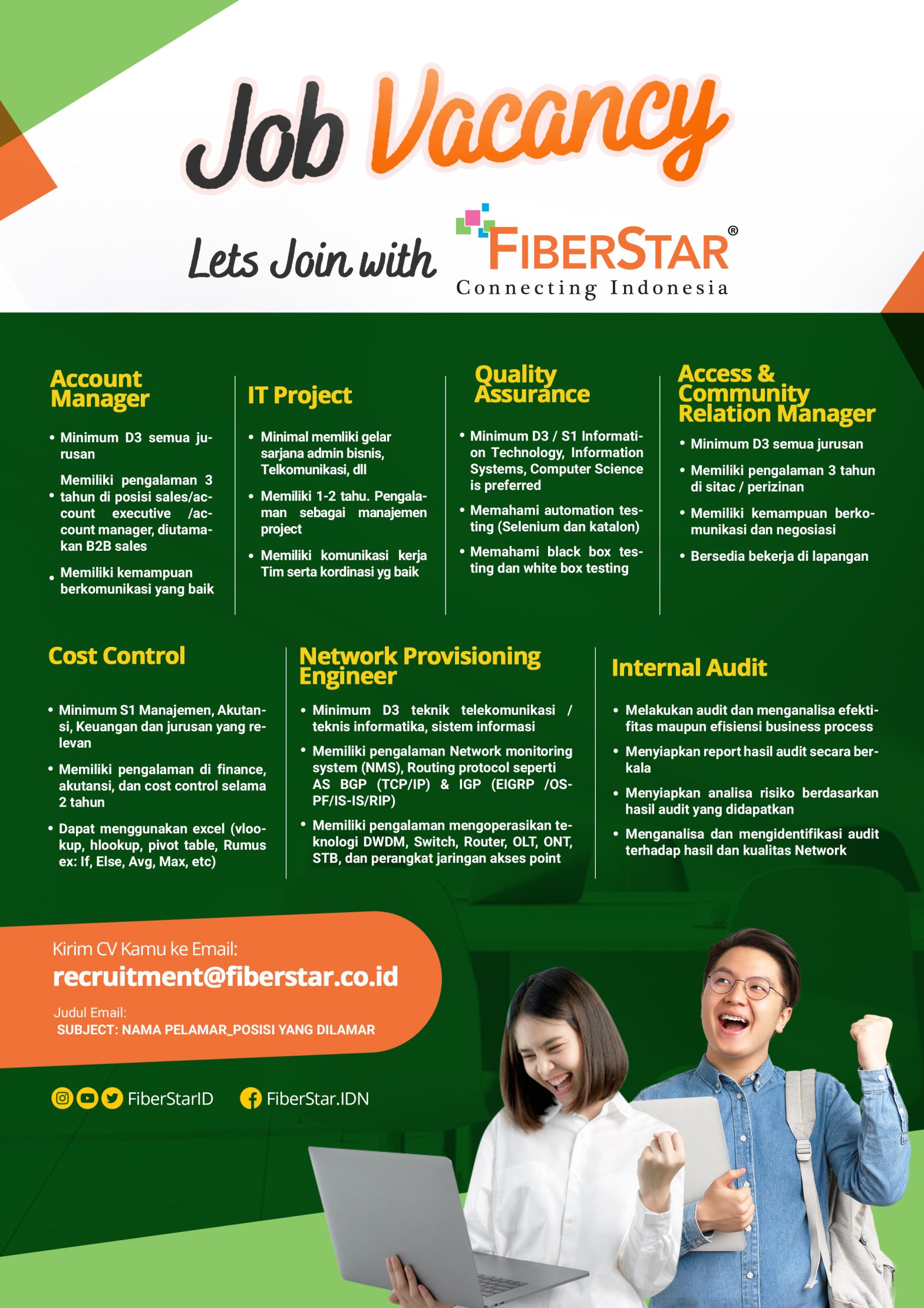 Rekrutmen @PT FIBERSTAR