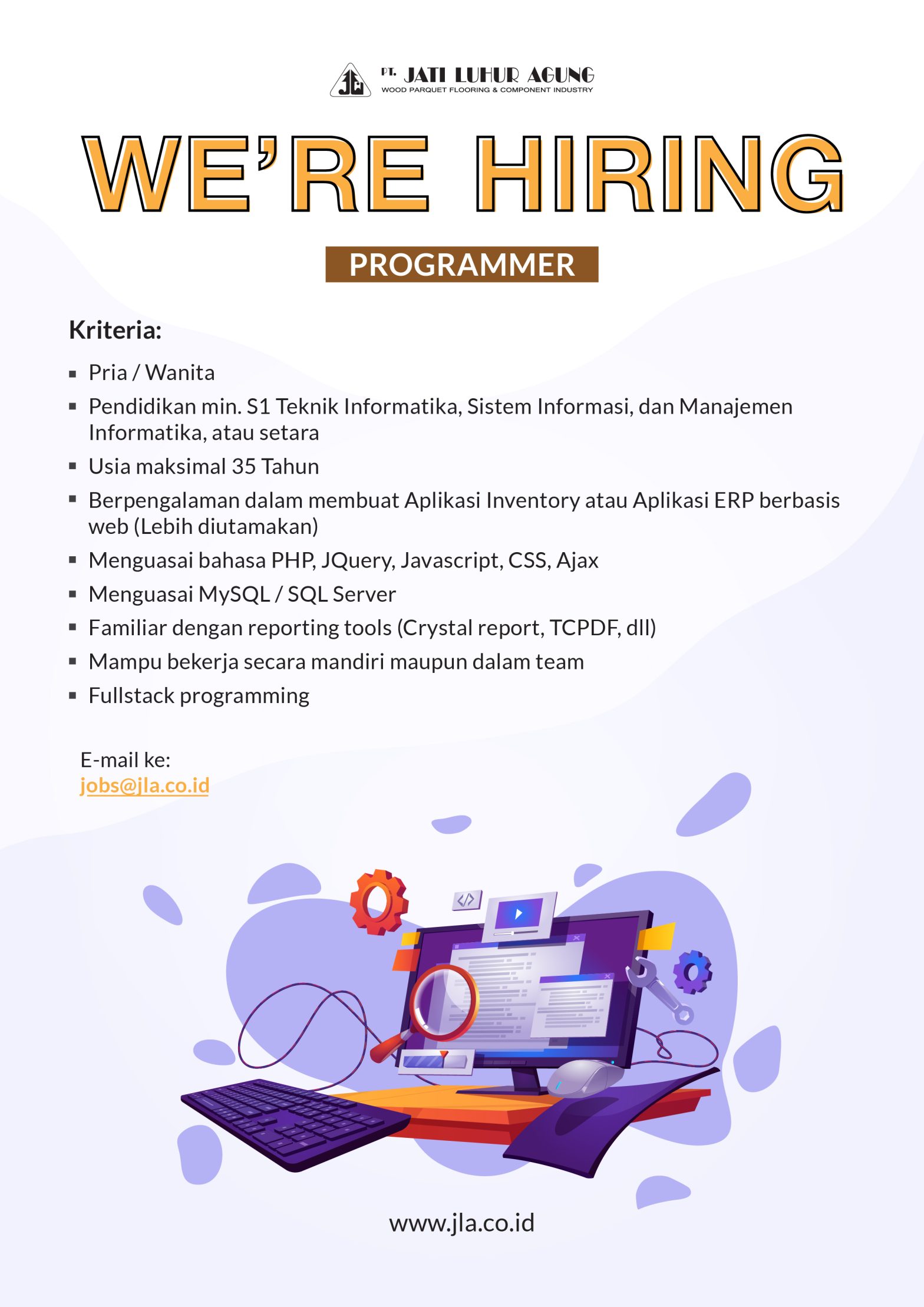 Programmer @PT JATI LUHUR AGUNG
