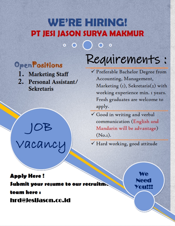 Marketing Staff & Sekretaris @PT JESI JASON SURYA MAKMUR