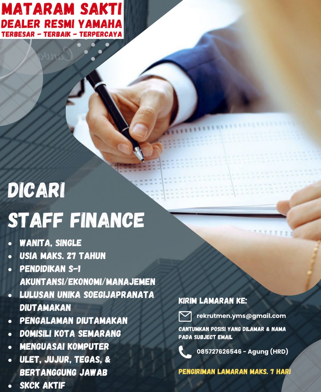 Staff Finance @MATARAM SAKTI