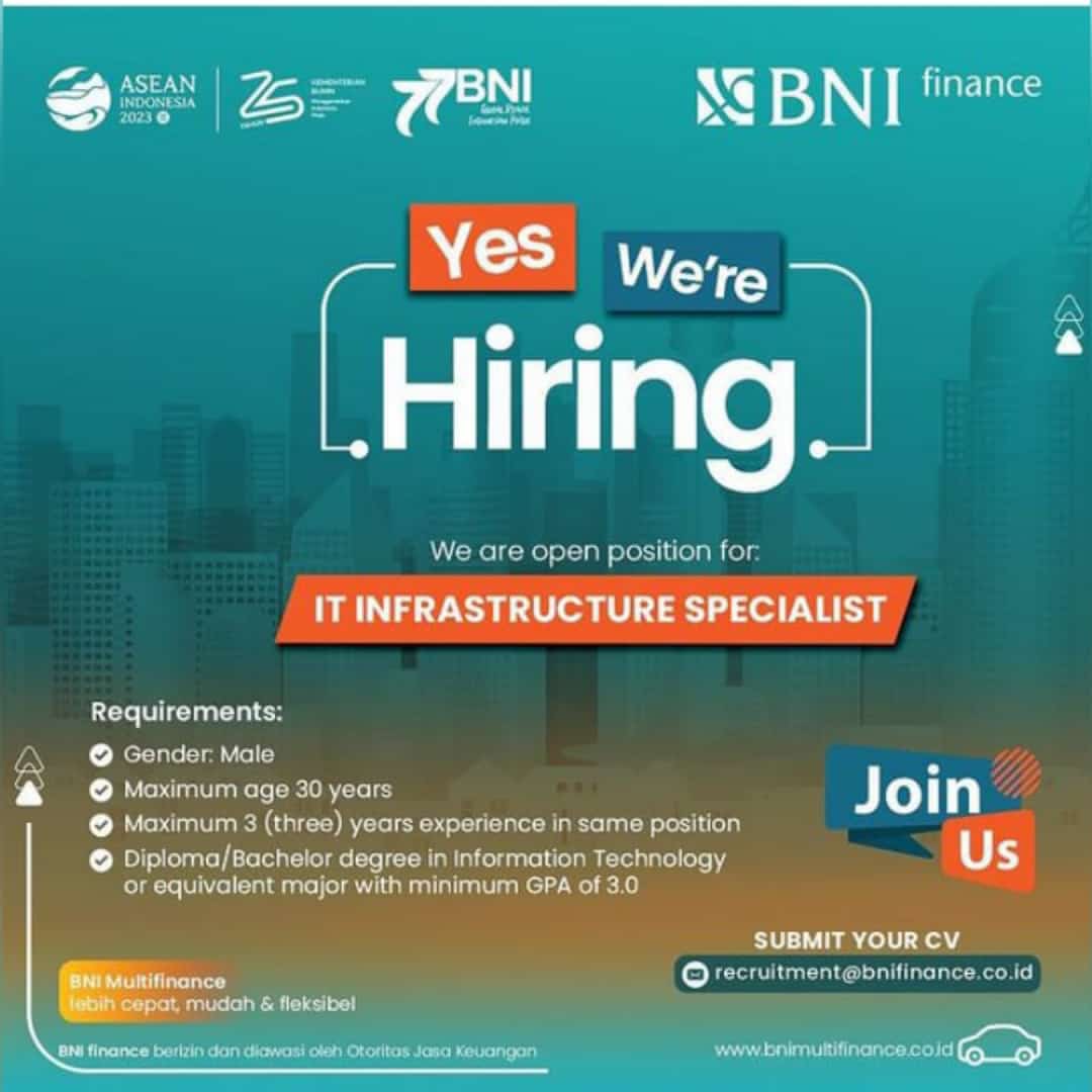 IT Infrastructure Spesialist @BNI Finance