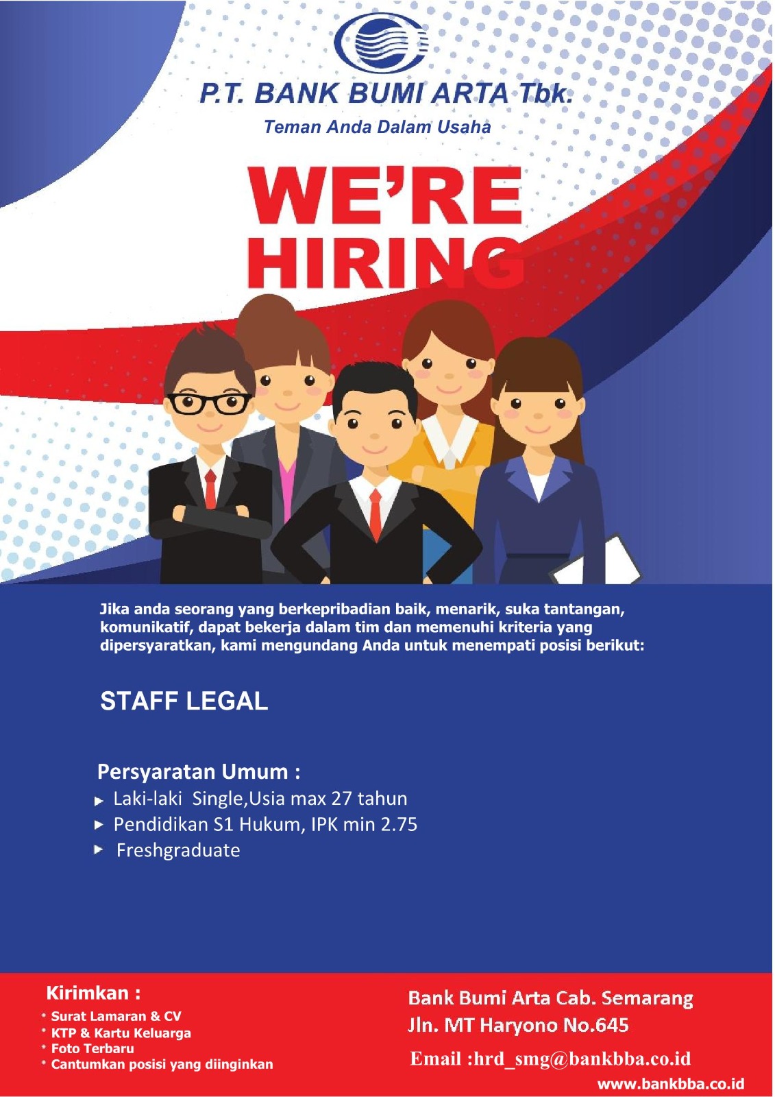 STAFF LEGAL @BANK BUMI ARTA Tbk