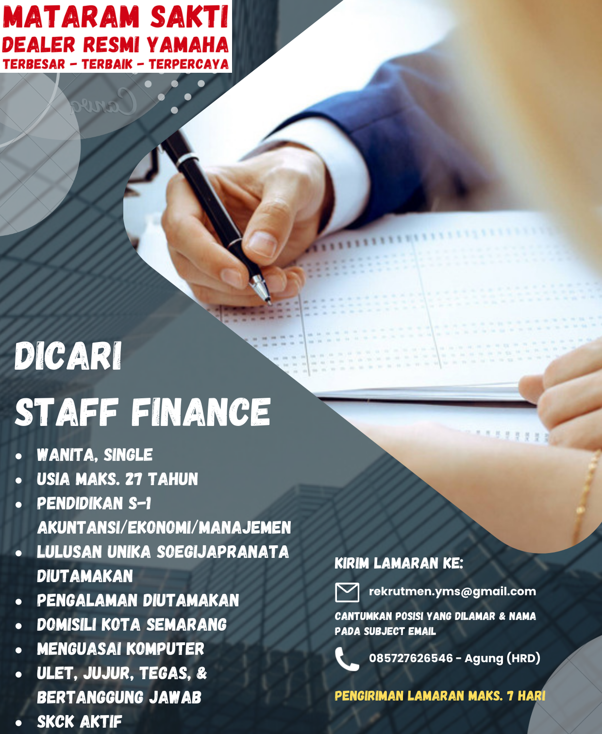 Staff Finance @MATARAM SAKTI