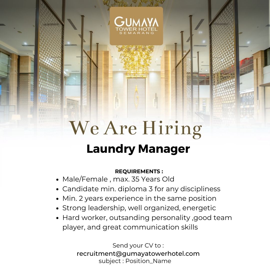 Laundry Manager @GUMAYA TOWER HOTEL