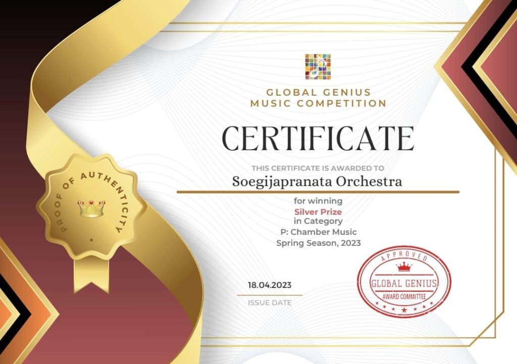 UKM Orchestra SCU Raih Predikat Runner-Up di Lomba Orchestra Internasional