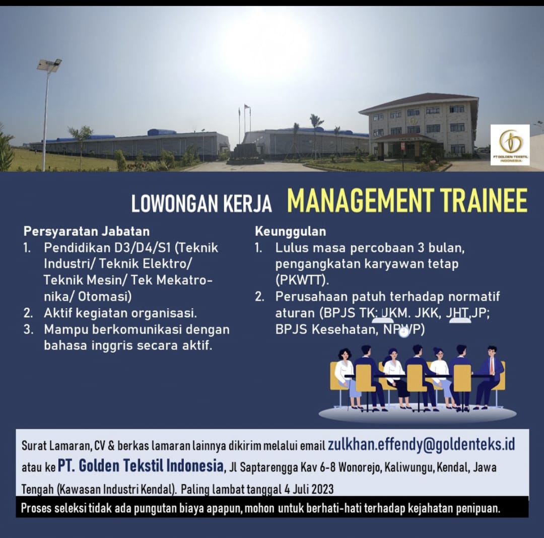 Management Traine @PT. GOLDEN INDONESIA TRAINEE