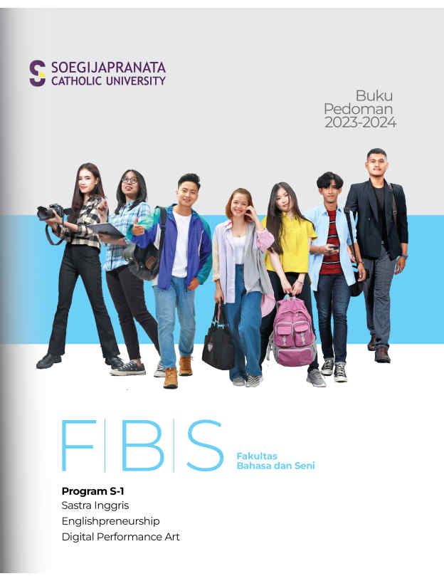 Cover Buku Pedoman Fakultas Bahasa Seni 2023-2024