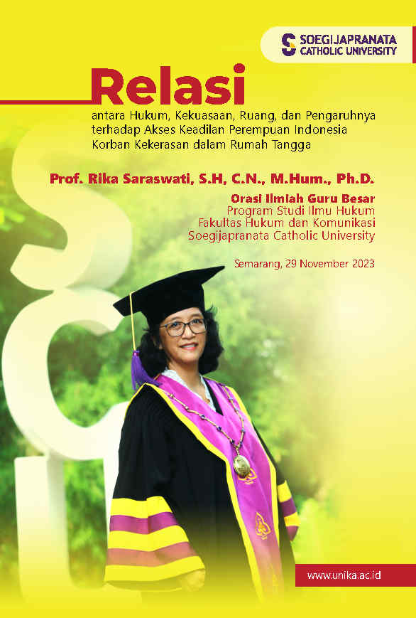 Cover Orasi Ilmiah Guru Besar Ilmu Hukum Soegijapranata Catholic University